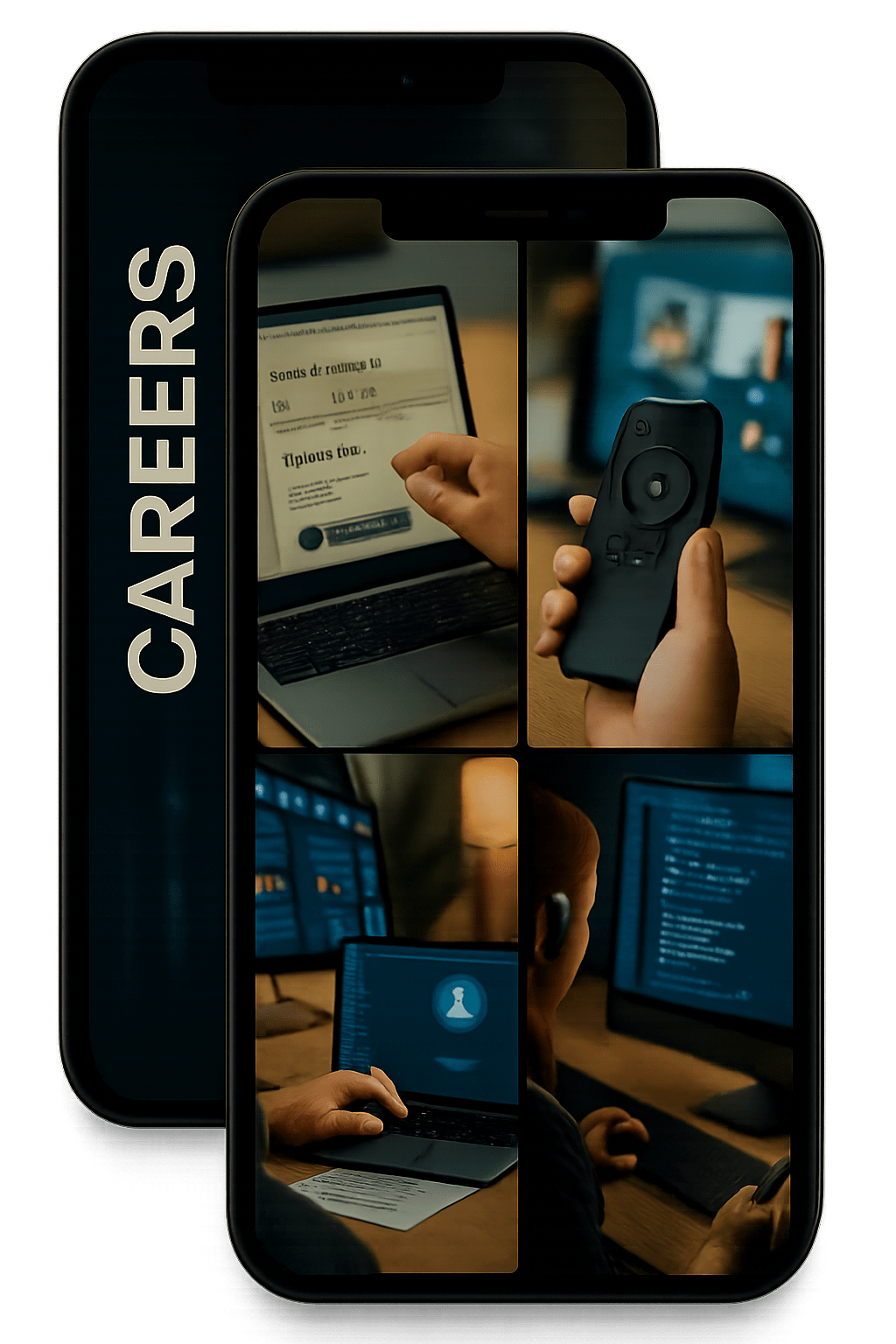 careers dual mobile mockup