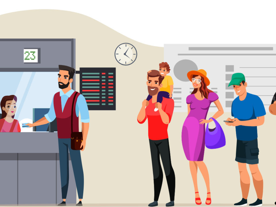 people in queue